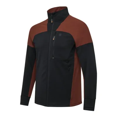 Kruma Gridtech Fleece mikina - Black&Madder