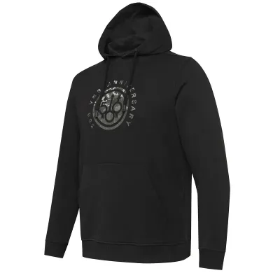 500 years Hoodie Big Silver camo mikina - Black