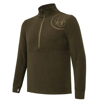 HP Logo Half Zip Fleece mikina - Green Moss