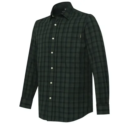 Bryggen košeľa - Green and Black Check