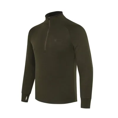 Glider Merino Half Zip mikina - Green Moss