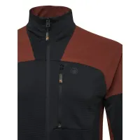 Kruma Gridtech Fleece mikina - Black&Madder