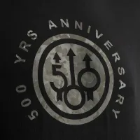 500 years Big Silver Camo tričko - Black