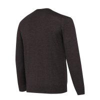 Merino V-Neck sveter - Brown Bark